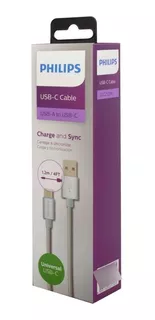 Cable Certificado Usb Tipo C Philips Blanco 1.2m - Caja New