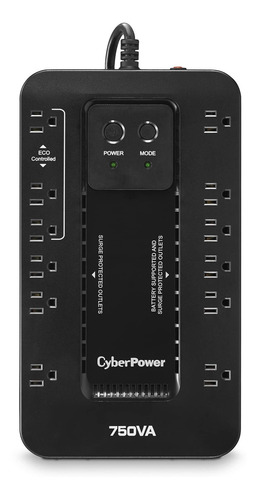 Nobreak Cyberpower Ec750g 750va 450w 12 Contactos Nema 5-15r