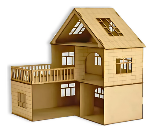 Casa De Muñecas Divina Creación 2 Mdf 3 Pisos