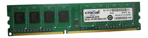 Memoria Ram Crucial 2gb Ct25664ba160b.c8fer2 Ddr3 Dimm 