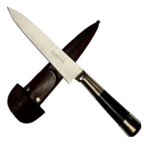 Cuchillo 15cm Schmieden Acero Inoxidable + Vaina De Cuero