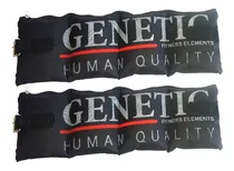 Comprar Par De Tobilleras Con Peso 1 Kilo Reforzadas Con Abrojo Genetic Color Negro