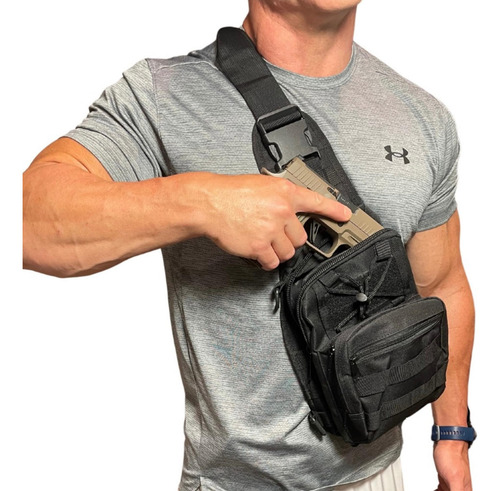 Bolsa Táctica De Bandolera Gunzee 1l Compacta Para Hombres
