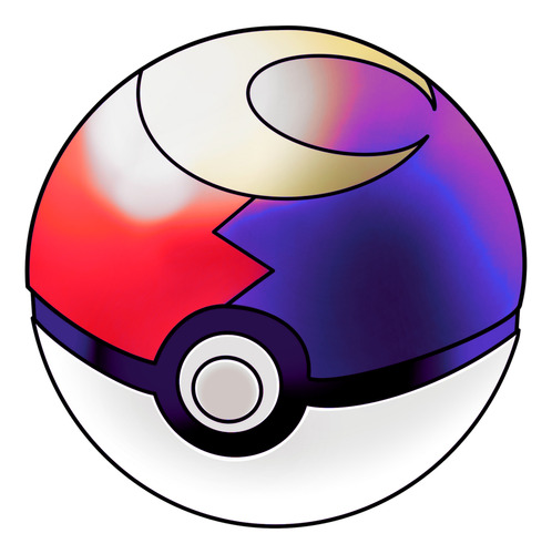 Pokebola - Moon Red Ball - Bola Luna Roja