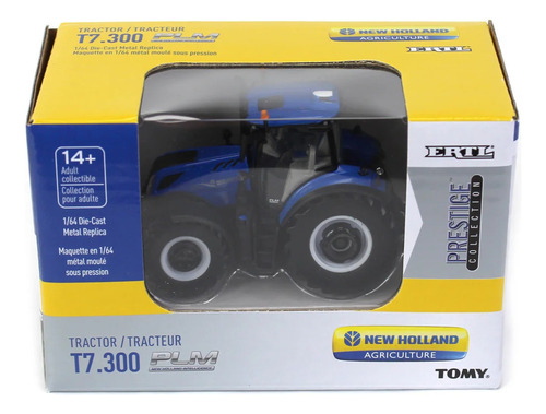 1:64 New Holland T7.300 Con Plm Intelligence, Ertl Prestige Azul
