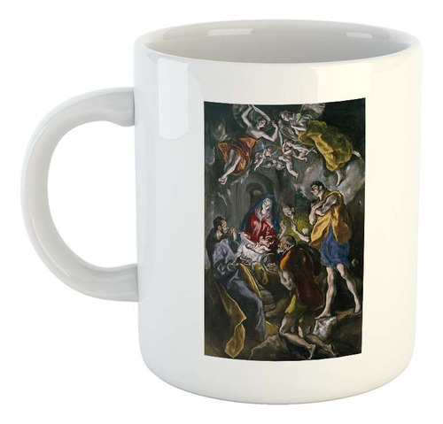 Taza Ceramica El Greco Adoracion De Los Pastores Pintor