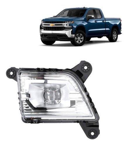 Neblinero Izquierdo Chevrolet Silverado 2019 En Adelante Led