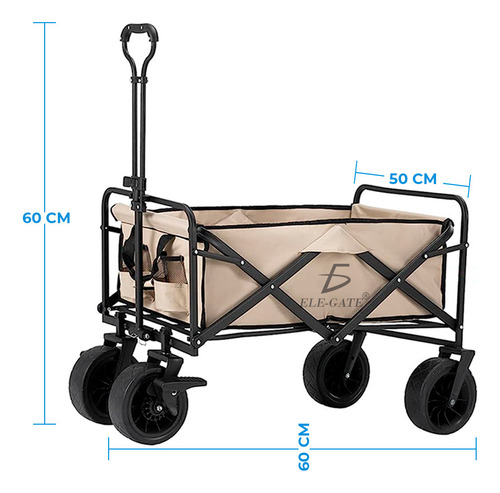 Carrito De Mano Para Exteriores Y Bricolaje Con Rodamiento