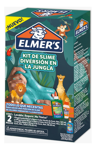 Kit De Slime Elmers Diversión En La Jungla - Set De 2 Piezas