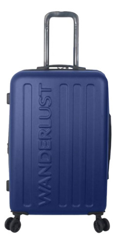 Valija Mediana Rigida Azul 24 Pulgadas Wanderlust Cerradura