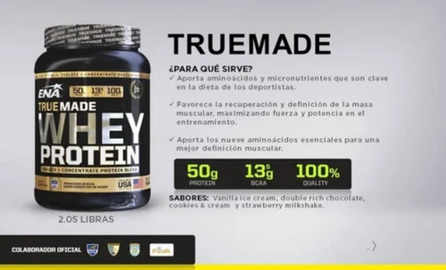 Proteina Whey Protein True Made X 1kg Ena Promo X 3