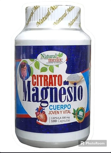 Citrato De Magnesio X 100 Capsulas 500mg 