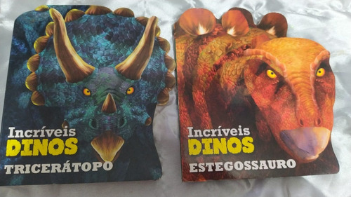 Livro Incriveis Dinos 2vol. Estegossauro Triceratopo
