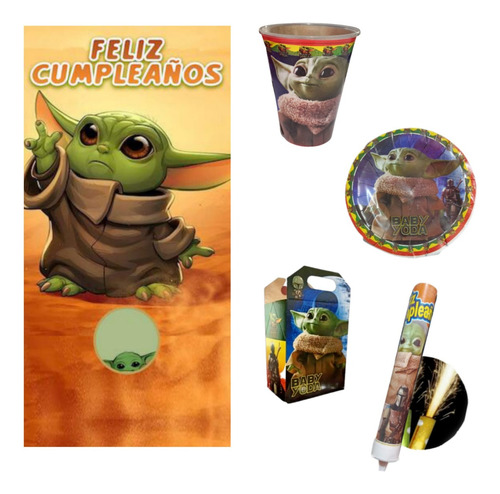 Yoda Baby Star Wars Paq Fiesta Artículos 10 Personas Cumplea