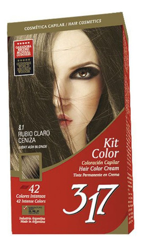 Tintura 317 Kit Caja Por 12u Tono 9.11 Rubio Claro Claro Ceniza Tornasol