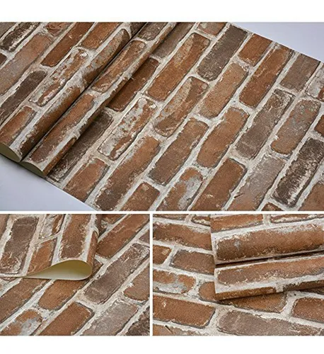 Papel Pared Ladrillo Vintage Para Hogar.