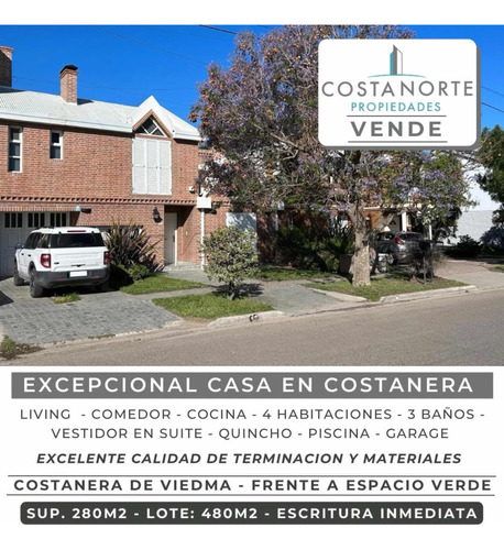 Hermosa Casa Con Piscina En Av. Costanera. Viedma