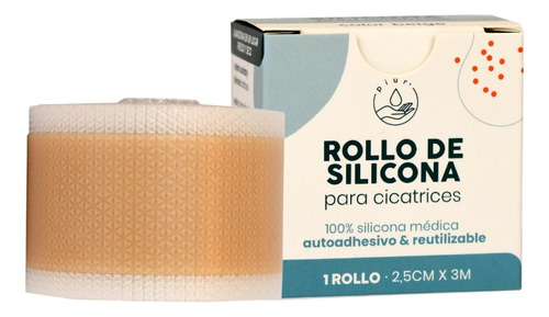 Rollo De Silicona Para Cicatrices Beige 2,5 Cm * 3mts Piur