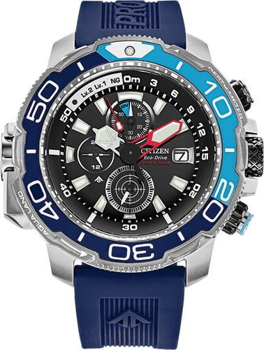 Citizen Promaster Aqualand Black Dial Bj2169-08e Color de la correa Azul Color del bisel Negro Color del fondo Negro