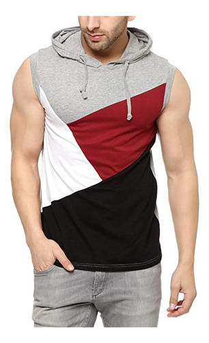 Chaleco Playera Deportivo Con Gorro Sin Mangas Hombre 2229