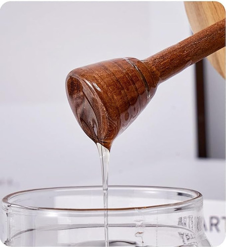 Yy Tarro De Miel De Vidrio De 500 Ml Con Tapa De Madera Y