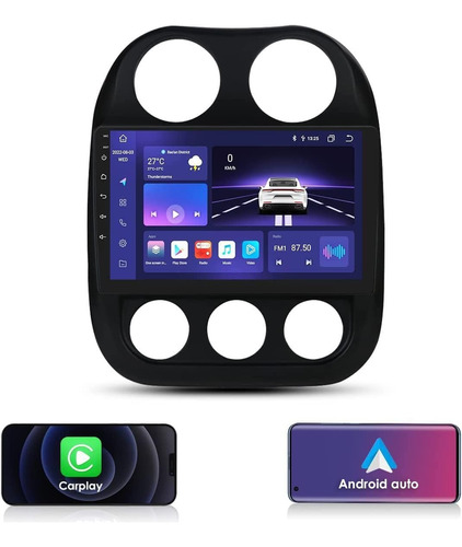 Android 10 PuLG. Jeep Compass 2010 - 2018 Carplay Oled Gold 