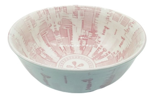 Bowl Tigela Porcelana P Alimentos Sopa Estilizado 600ml Rosa