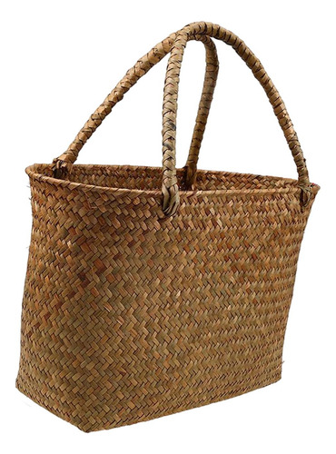 Bolsa De Playa Rústica De Verano, Cesta De 34x14x21cm