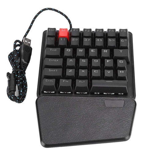 Teclado Para Juegos Con Una Sola Mano Con Reposamanos, Tecla