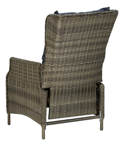 Silla De Jardín Reclinable Cojines Ratán Marrón Reclinable Color Café