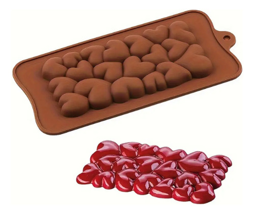 Molde Silicona Tableta Corazones Repostería Chocolate Cocina Sin Eleccion
