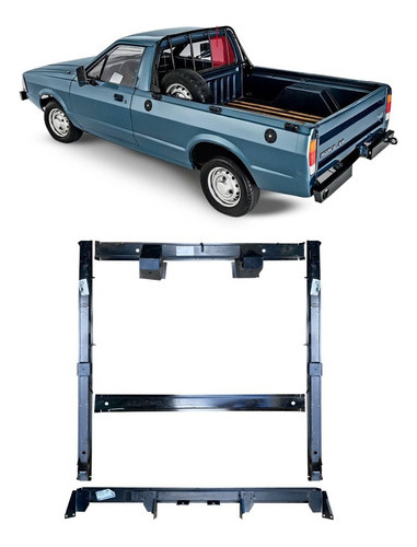Kit 5 Peças Travessas + Fundo Caçamba Pampa 1980 Até 1997