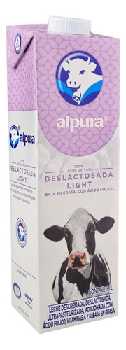6pz Leche Alpura Deslactosada Light De 1lt Paquete - Sm