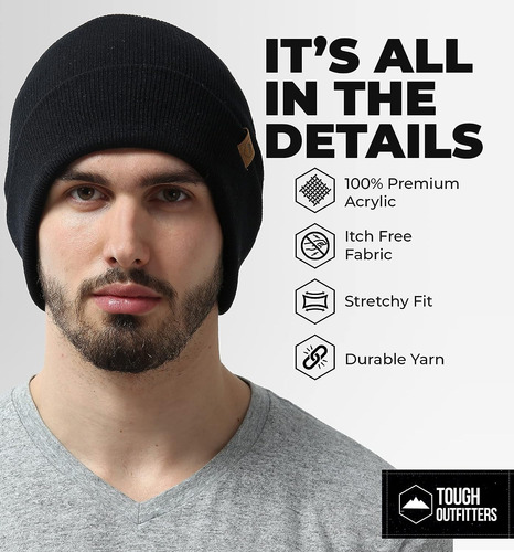 Gorro De Invierno Con Punos De Punto Para Hombres Y Mujeres