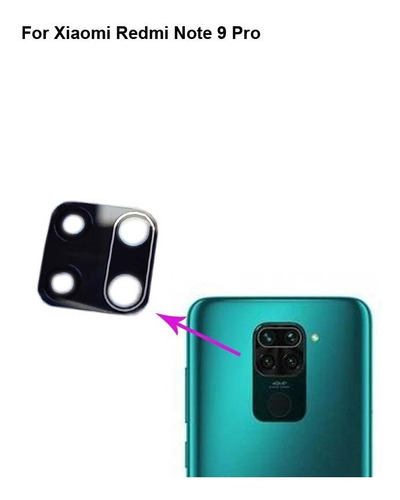 Vidrio Lente Protector Camara Para Xiaomi Redmi Note 9 Pro