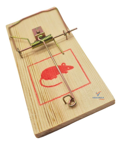 Trampa Trampera De Madera 17 X 8 Cm Ratas Ratones Roedores