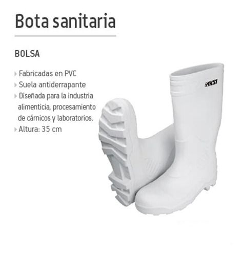 Imagen 2 de 2 de Bota Sanitaria #28 Antiderrapante Pvc Industrias