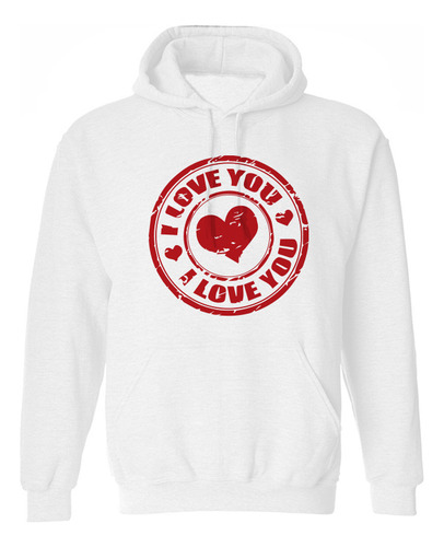 Sudadera Con Gorro De I Love You Corazon En Circulo 793