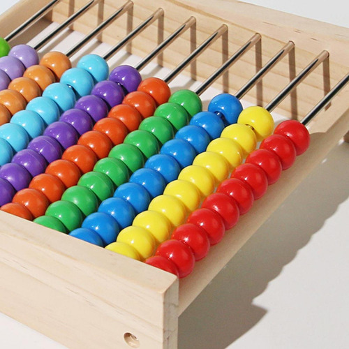 Ábaco Madera Para Matemáticas Infantiles, Clásico,