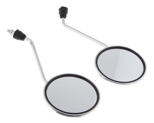 Imagen 6 de 9 de Par Espejo Retrovisor Accesorio Circular Para Moto Crucero