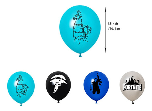 Kit Fiesta Fortnite Globos De Cumpleaños Decoración