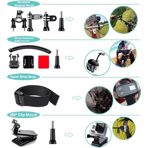 Kit De 59 Accesorios Gopro Hero 2 3 4 5 6 7 8 9 10 11