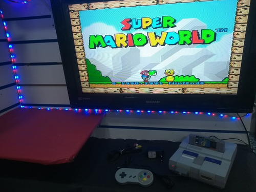 Super Nintendo Completo Com 1 Controle + Mario World Origina