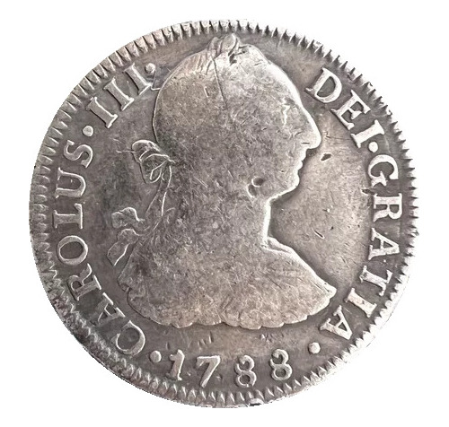 Moneda Original Plata 2 Reales Fm Carlos Ill Año 1788