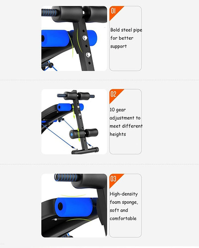 Banco De Pesas Ajustable Y Plegable Para Entrenamiento De
