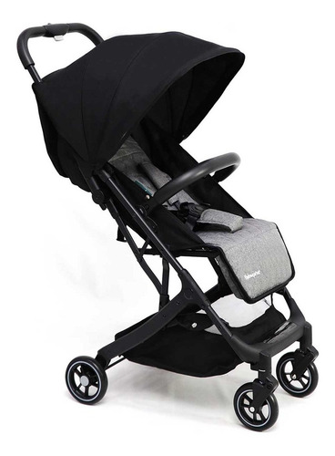 Imagen 4 de 6 de Cochecito de paseo Fisher-Price Confort negro con chasis color plateado