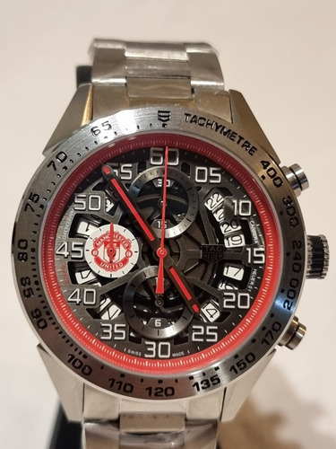 Tag Heuer Carrera Skeletor Manchester United Edition. Leer. 