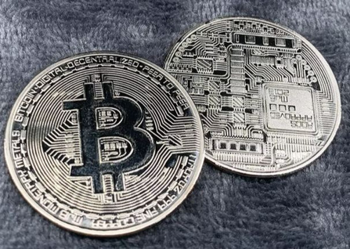 8 Monedas Bitcoin Btc Onza 40mm Criptomoneda Con Capsulas P (Usado)