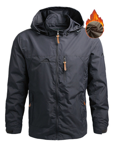 Chamarra Cortavientos Impermeable Para Hombre Con Forro Con