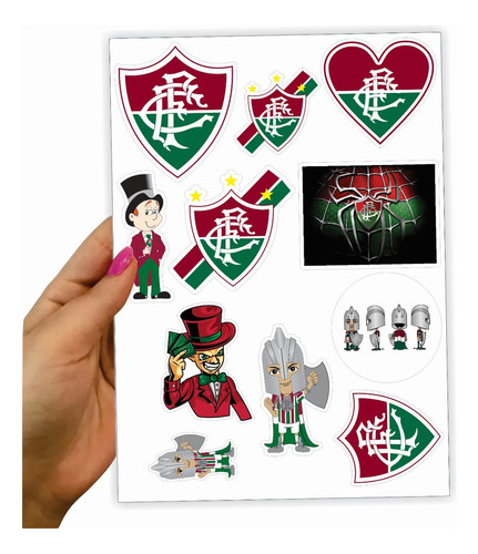 Cartela Adesivo Decorativo Parede Fluminense Football Club